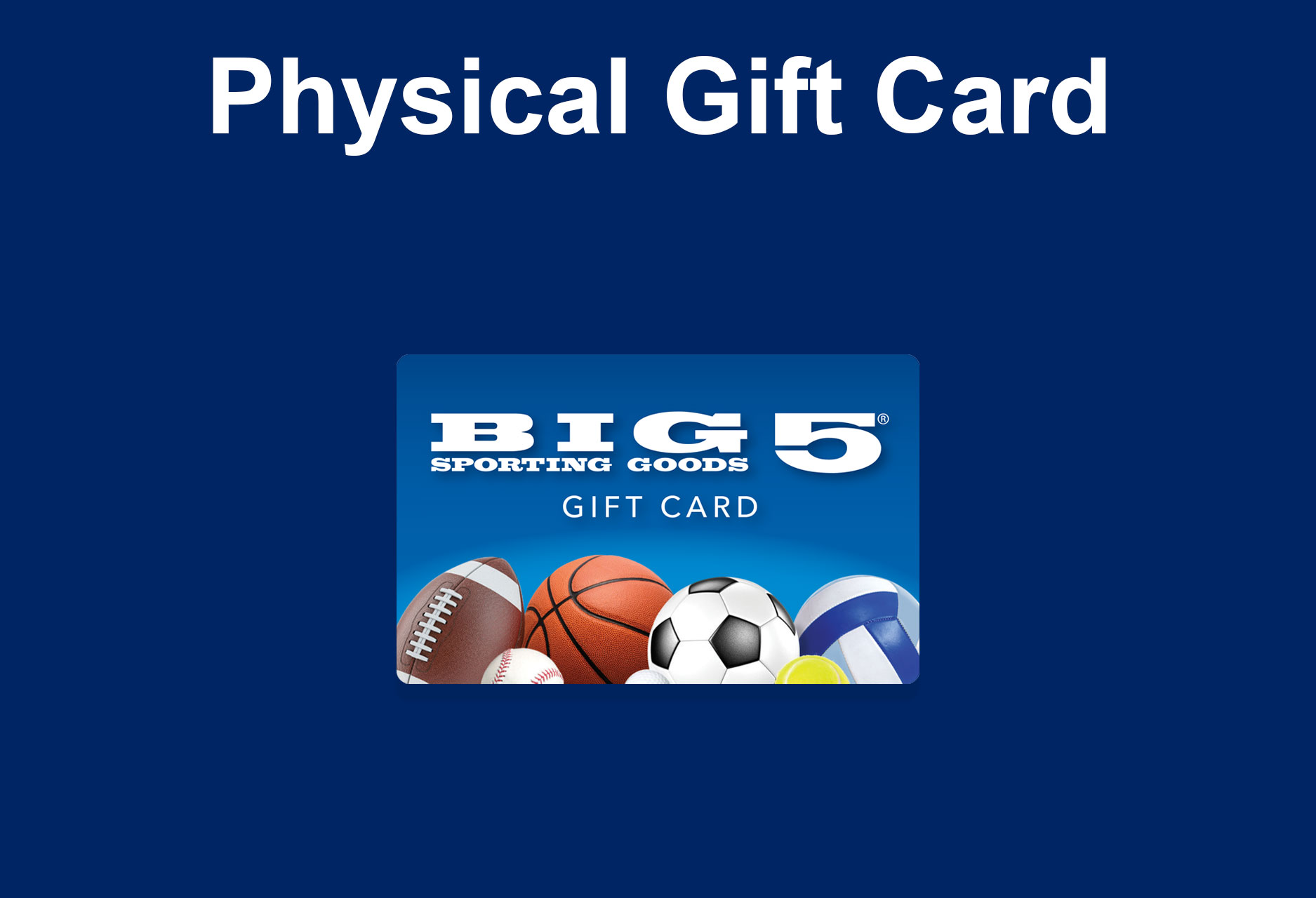 Gift Cards  Big 5 Sporting Goods