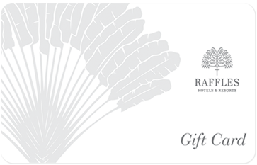 Raffles Gift Card with logo on it